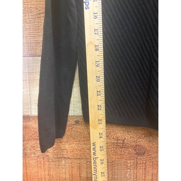 Kim Rogers Black Ribbed Long Sleeve Sweater S Womens Pullover - Picture 2 of 5